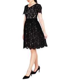 Full Lacey Swing Dress (Black)